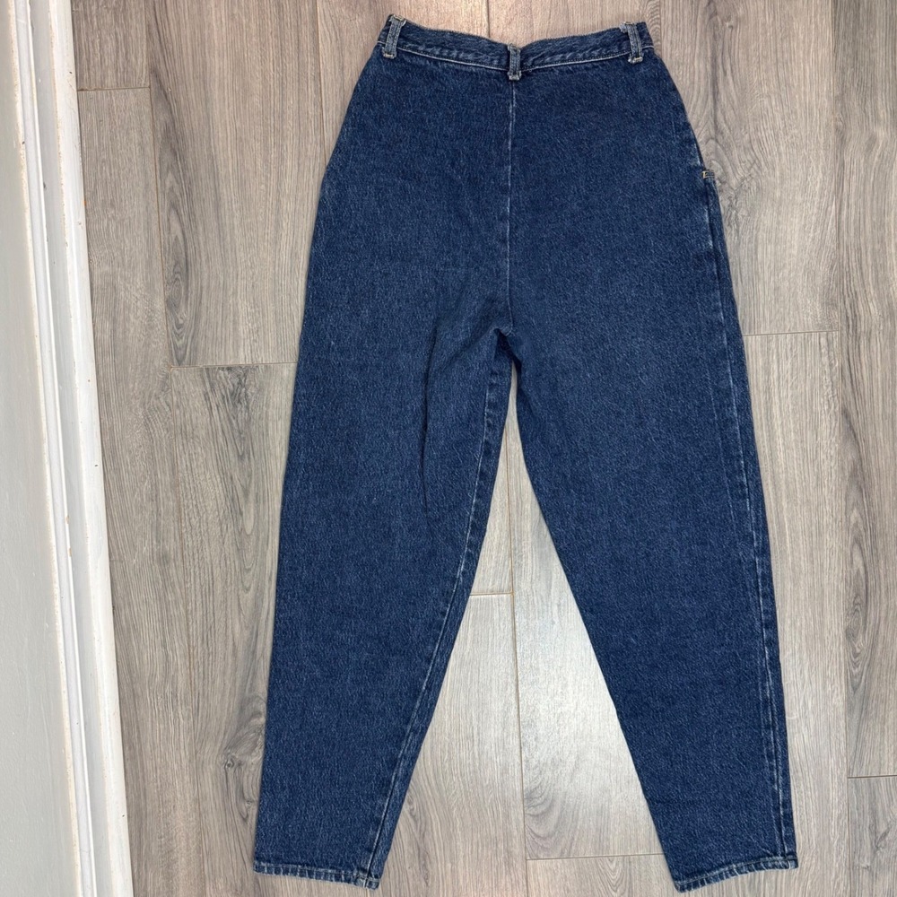 Vintage Cherokee High Waist Western Yoke Pleated Blue Denim Jeans USA Made Sz 10 - Picture 8 of 10
